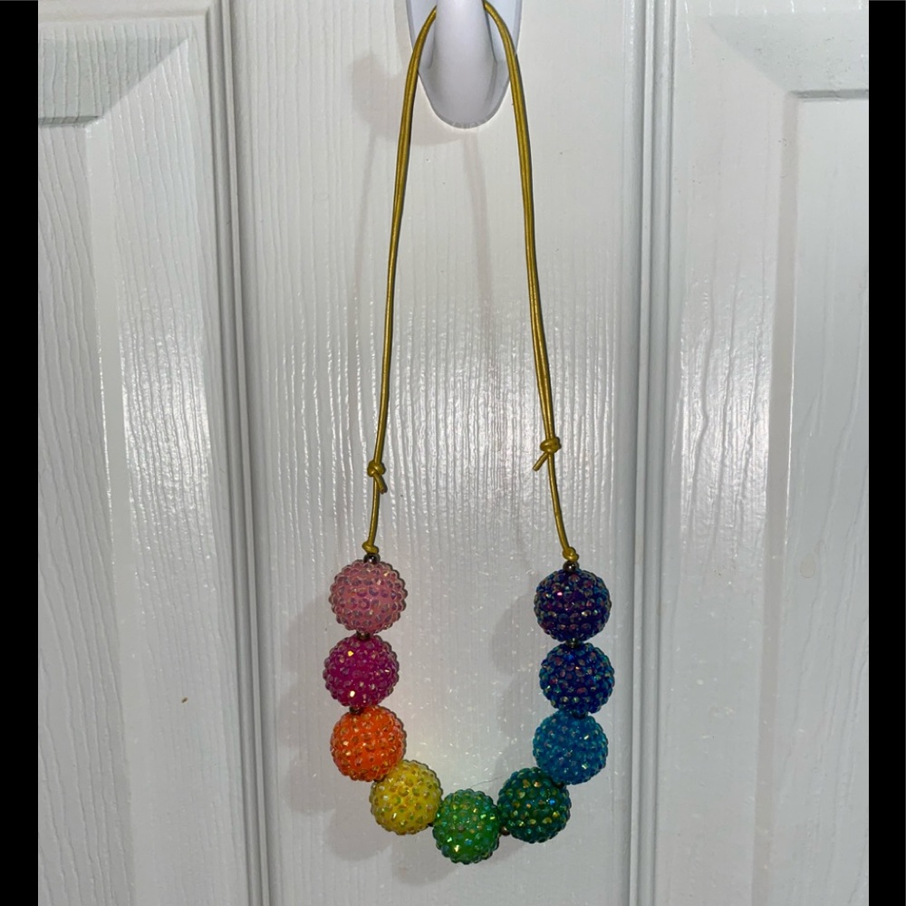 Rainbow Girls Adjustable Chunky Necklace